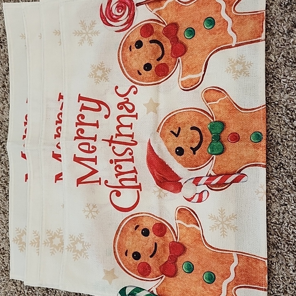 Festive Gingerbread Christmas Placemats - Picture 2 of 2